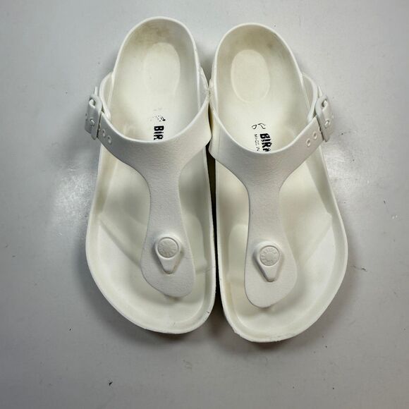 Birkenstock Gizeh Sandals Womens Size 5 Eva Sole White EU 36 Regular Fit - Picture 2 of 10